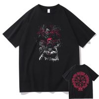 Kaus Grafis Anime Jepang Death Note T-Shirt Pria Hellsing Kaus Oblong Manga Harajuku Pria Musim Panas 100% Kaos Longgar Katun S-4XL-5XL-6XL