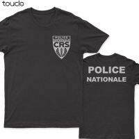 Nieuwe Politie Nationale Crs Frankrijk Franse Tshirt Dubbelzijdig