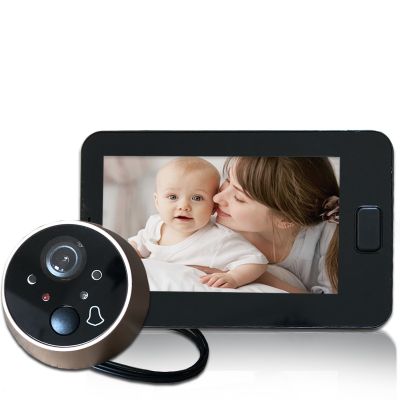 ☎☾ 1X 4.3 inch Video peephole Digital Door Camera Doorbell IR Night Vision 170 Degree Angle Peephole Camera Monitor Visual Doorbell