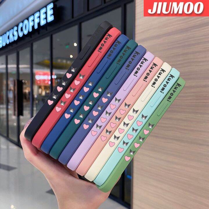 เคส-jiumoo-สำหรับ-realme-8-4g-realme-8-pro-เคสซิลิโคนนิ่มแฟชั่นขอบสี่เหลี่ยม-kuromi-น่ารักลายดีไซน์ใหม่เคสกันกระแทกคลุมทั้งหมดเคสป้องกันเลนส์กล้อง