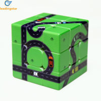 LEADINGSTAR 3X3 Green Road Design Magic Cube เด็กการศึกษาสนุกปริศนาของเล่น Good Hand Feeling Magic Cube ของขวัญที่สมบูรณ์แบบสำหรับเด็ก1【cod】