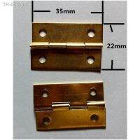 ✟♟♨ Yellow Metal Cabinet Door Luggage Hinge4 Holes DecorFurniture DecorationAntique Vintage Old Style35x22mm40Pcs