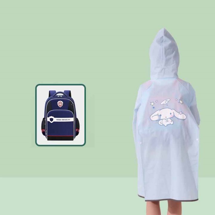 2023-sanrioes-อนิเมะ-cinnamoroll-การ์ตูนเสื้อกันฝนเด็กหนากันน้ำเสื้อกันฝนเด็กทัวร์กันน้ำของขวัญชุดกันฝนสำหรับขับขี่