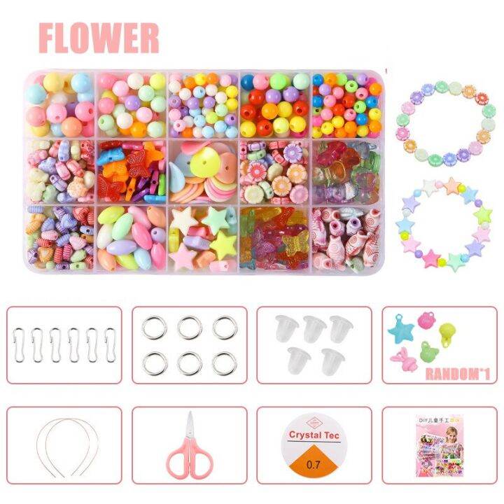 Girls DIY Bead Set Jewelry Making Kit For Kids Girl Pearl Beads For ...