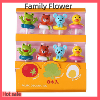 Family Flower Flash Sale ส้อมจิ้มผลไม้รูปการ์ตูนขนาดเล็กสำหรับเด็กมีหลายรูปแบบส้อมจิ้มขนมไม้จิ้มขนมอุปกรณ์ตกแต่งงานเลี้ยงบุฟเฟ่ต์ส้อม