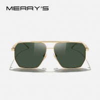 MERRYS R ขนาดใหญ่สแควร์แว่นกันแดด P Olarized สำหรับผู้หญิงผู้ชายวินเทจเฉดสี UV400คลาสสิกขนาดใหญ่โลหะอาทิตย์แว่นตา S8666