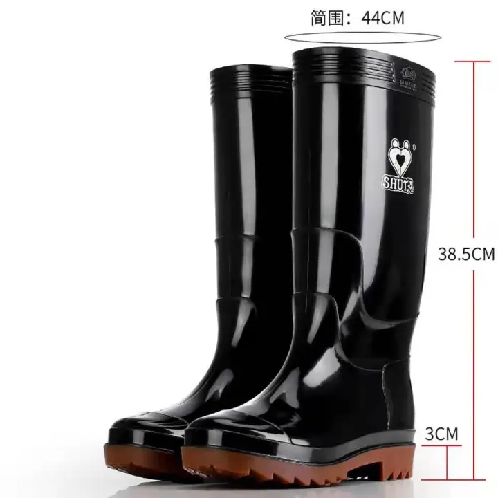 ladies black rain boots