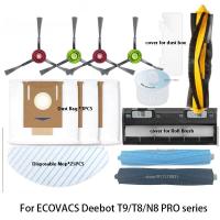 (พร้อมสต็อก) สำหรับ ECOVACS Deebot T9 AIVI T8 AIVI N8 Pro ชุดเครื่องดูดฝุ่นหุ่นยนต์แปรงด้านข้างหลักแปรงฝุ่นกล่องกรองอุปกรณ์ชิ้นส่วน