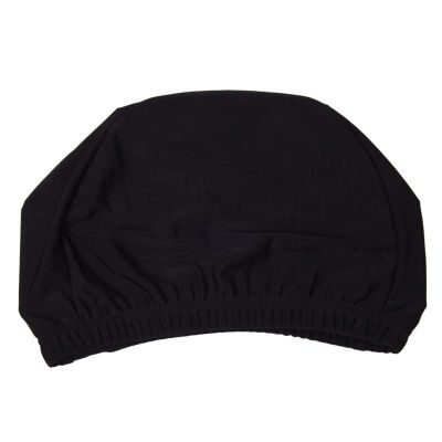 Woman Man Polyester Elastic Swimming Bathing Hat Cap Black