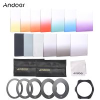 Andoer สีเต็มรูปแบบ Square Gradient Filter Bundle Kit สำหรับ Cokin P Series พร้อมตัวกรองอะแดปเตอร์แหวน (5258626772มม.)