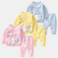 Baby Sleepwear Sets Nightwear Pajamas Suit Kids Homewear Nightwear Full Sleeve knitted Baby Girls Pajamas Sets Baby Clothes Sets