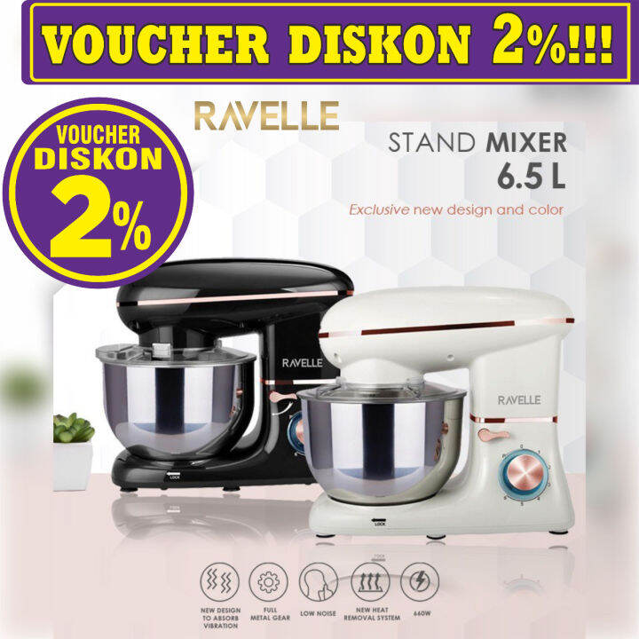 Ravelle Stand Mixer Kapasitas 6,5 L 6,5 Liter 6,5L Garansi Resmi Lazada Indonesia