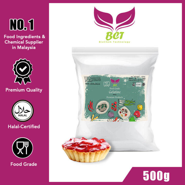 Gelatine / 明胶 500G (Food Grade) A thickener in desserts, most gummy