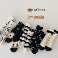 MILANCEL 2022 Kids Socks Cute Smiley Boys Sock Warm Children Socks 5 Pairs a lot