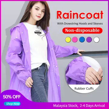 RainCoat for Women Man Reusable Impermeable Hooded EVA Thickened Waterproof  Outdoor Hiking Fishing Rain Coat