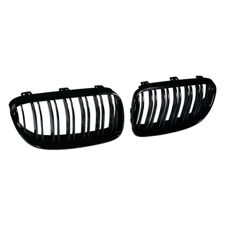 2x-gloss-black-front-kidney-grill-grille-for-bmw-e92-e93-3-series-328i-335i-coupe-lci-2011-2013