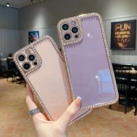 Luxury Plating Bling diamond Soft Silicone Phone Case For Samsung Galaxy A50 A52 A53 A13 A30S A11 A53 A51 A324G A22 5G Cover