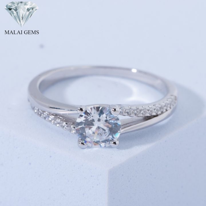 malai-gems-แหวนเพชร-แหวนเพชรชู-เงินแท้-silver-925-เพชรสวิส-cz-เคลือบทองคำขาว-รุ่น-151-1ri59858-แถมกล่อง