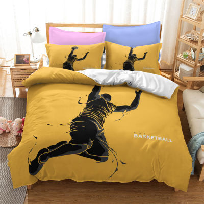 3D Sports Printed Bedding Set Luxury Comforter Duvet Covers with Pillowcases Comforter Bedding Sets Bed Linen for Boys Men