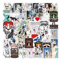 ☒┋ 10/30/53pcs Kawaii Animal White Swiss Shepherd Dog Stickers Window Wall Water Cup Trolley Popular Helmet Decal Decor Stickers