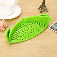 Home kitchen Silicone Stretch Drain Tool Pot Edge Water Filter Foldable Soup Funnel Silicon Diversion Drainer strainer