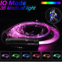 USB ชาร์จ LED ไฟเบอร์ออปติกเต้นรำแส้พิกเซลแส้ Light Up Multicolor กระพริบแสงเรืองแสงโบกเทศกาลพรรคของเล่น