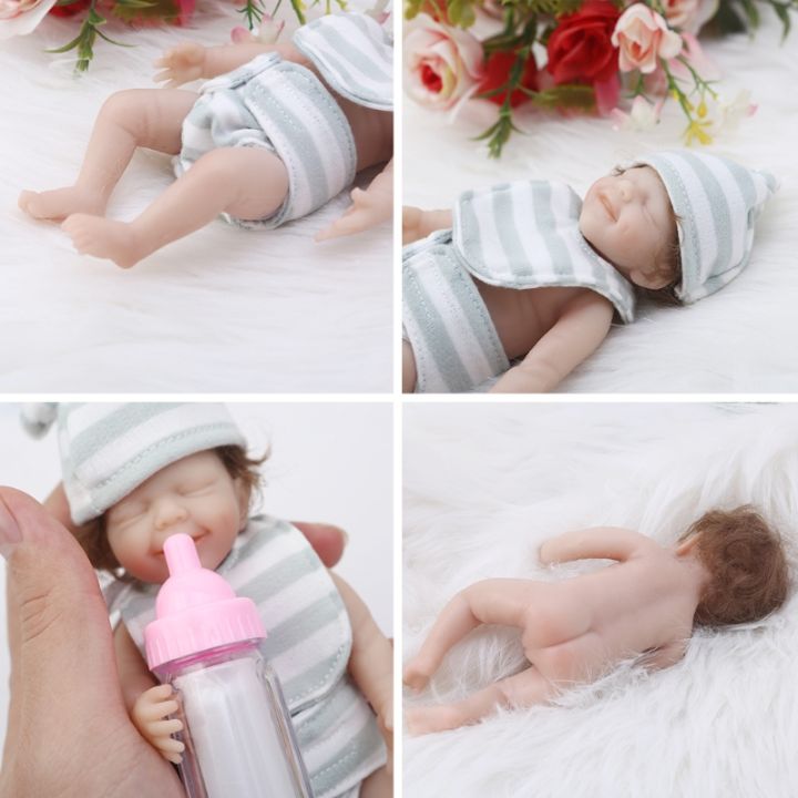 6in-mini-reborns-doll-baby-girl-doll-full-body-silicone-realistic-artificial-soft-toy-with-rooted-hair-popular-gifts