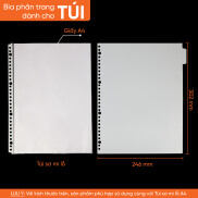 Bìa Phân Trang AO+ Nhựa PP A4 Bộ 6 Tab Phân Mục Kèm Giấy Dán