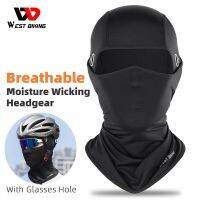 WEST BIKING Summer Outdoor Cycling Balaclava Full Face UV Protection Quick Off Mask Motorcycle Hood Moisture Wicking Sports Caps Medicine  First Aid S