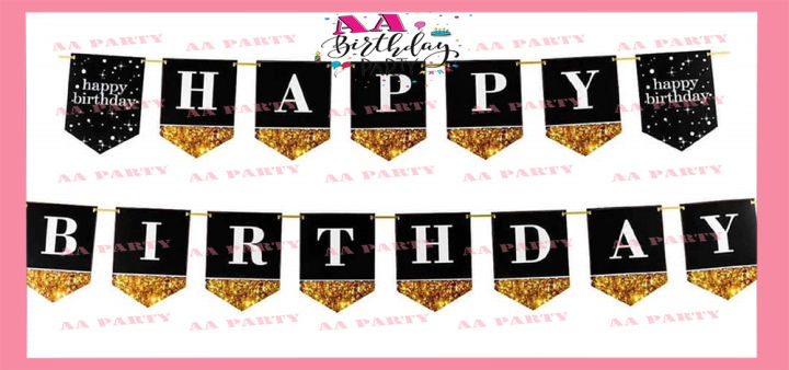 AA BIRTHDAY PARTY HBD banner party decoration | Lazada PH