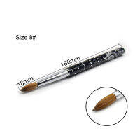 1PC Eval PRO UV Gel Nail Pure Kolinsky Sable Acrylic Nail Painting Brush Nail Tools Metal Handle 8# 10# 14# 16# 18# 20#