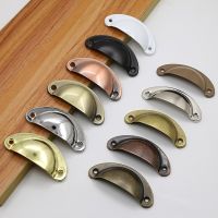 12PCS Retro Metal Kitchen Drawer Cabinet Door Handle and Furniture Knobs Handware Cupboard Antique Brass Shell Pull Handles Door Hardware Locks