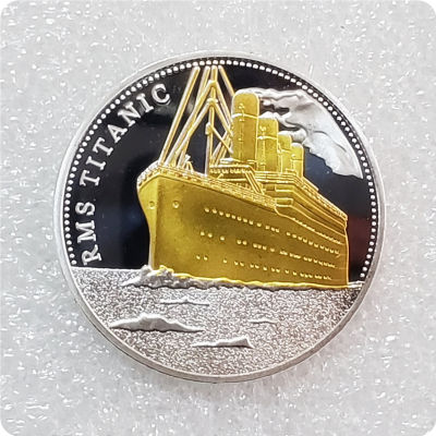 1912 The Voyage Titanic Ship and Travel Map Gold Plated &amp; Clad Coin Rms Gold Commemorative Bar/Coin โศกนาฏกรรมของ Titanic-kdddd