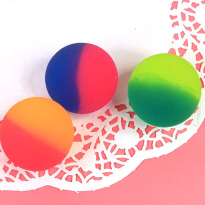1pcs 3 cm/1.2 Inches Bouncy Ball Pinball Two-color Ball Frosted Sport Children Jumping Outdoor Kids Games Rubber Balls Toy I3V3
