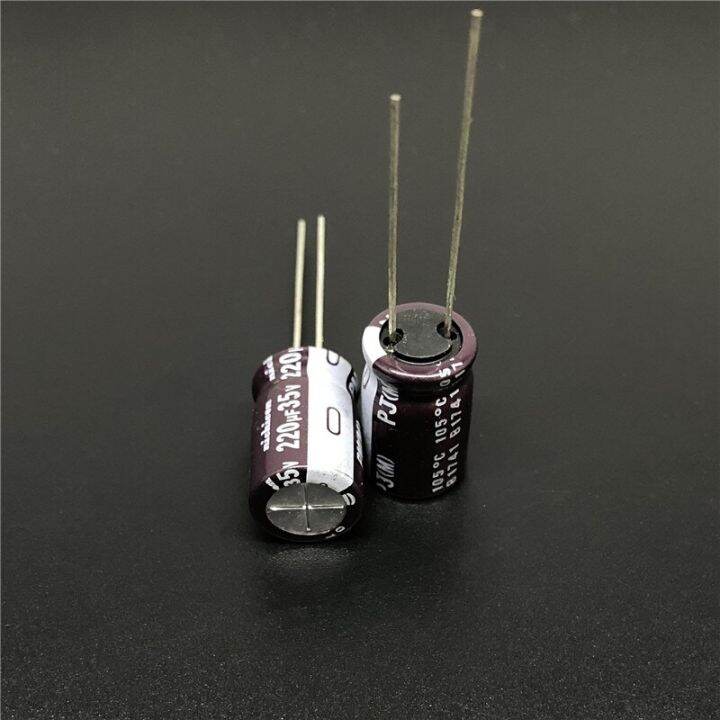 5pcs-50pcs-220uf-35v-nichicon-pj-series-10x16mm-35v220uf-low-impedance-long-life-aluminum-electrolytic-capacitor