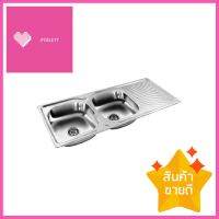 ซิงค์ฝัง 2หลุม 1ที่พัก DYNA HOME DH-12050 สเตนเลสBUILT-IN SINK DYNA HOME DH-12050 2B1D STAINLESS STEEL **ราคาดีที่สุด**