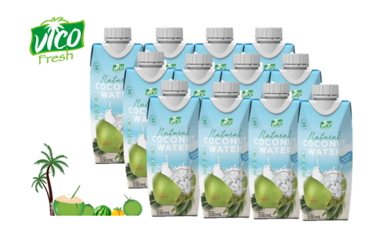 Combo 6 hộp dừa vico fresh 330ml - 3 dứa, 3 natural - ảnh sản phẩm 2