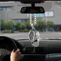 Car Pendant Ornaments Ghost Skull Head Styling Auto Interior Rear View Mirror Decoration Dangle Trim Accessory Car Accessories