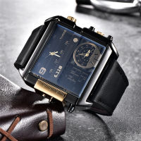 Square Watches Men LED Waterproof Multiple Time Zone Mens Watches Luxury nd Relogio Masculino Montre Homme Sport Watch