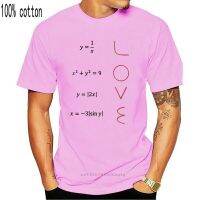 2022 เสื้อยืดลําลองสําหรับผู้ชายผู้หญิงผ้าฝ้ายแขนสั้นพิมพ์ลาย The Math Love  DN0P