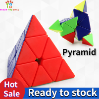 Hualun Toys มายากล Cube Stickerless Pyramid Speed Cub ของเล่นเด็ก Gift Stress Reliever