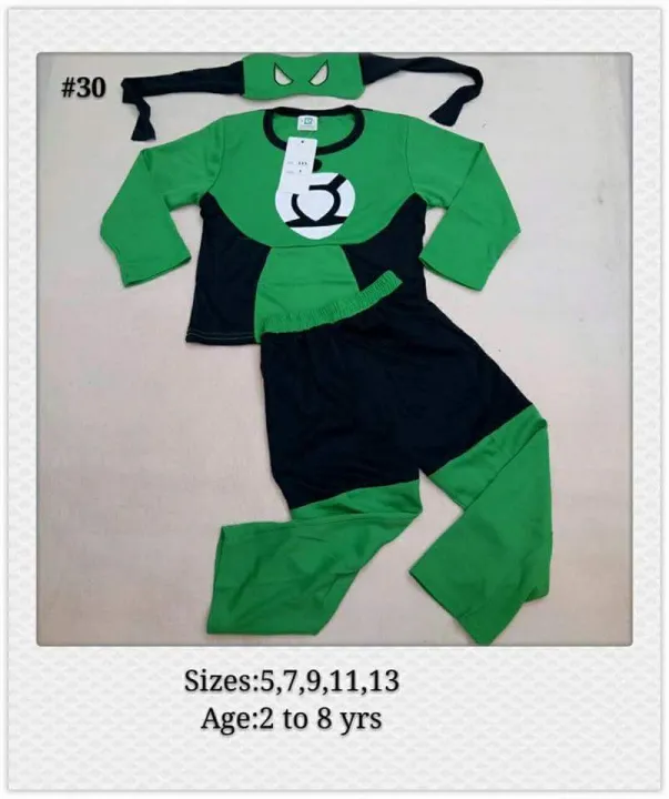 Green lantern costume for kids(38yrs) Lazada PH