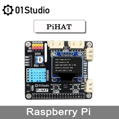 01Studio PiHAT Raspberry Pi 3B 3B 4B Jetson Nano Development Demo Expansion Board Module Python Programming 2G 4G 8G