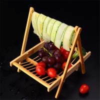 Bamboo wooden Meat rack noodle rack plate cool dry fried snacks vegetables folding basket hang fruit pan hotpot Creative tray