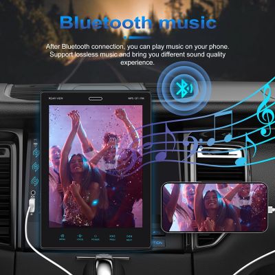 9.5Inch 1 DIN HD BT MP5 Player Car FM Radio Bluetooth Stereo Touchscreen Navigation Navi Carplay Mirror Link Screen