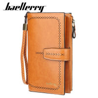 Baellerry New Korean Womens Wallet Long Fashion Mobile Phone Bag Hollow Multi-Card Zipper Card Holder