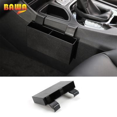 BAWA Car Gear Shift Phone Holder Storage Box for Jeep Cherokee 2014 UP Stowing Tidying Interior Accessories