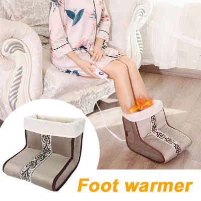 Electric Foot Warmer Heater Massager Heated Booties Washable Heating Shoes 110V 220V 240V Hand Warmer For Home Travel Office Car