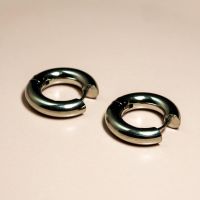 Silver Chunky Hoop  บริการเก็บเงินปลายทาง