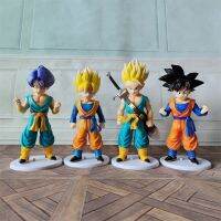 4ชิ้น/เซ็ตขนาดกลาง18-20ซม. รูปดราก้อนบอล Super Saiyan Soku Torankusu ลำต้น Goten Figurine ตุ๊กตาโมเดล